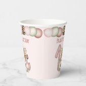 タイガーガールピンク1stバースデーサファリテーマ 紙コップ (右)