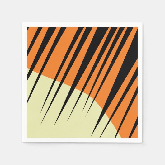 タイガーキッズサファリ誕生日 スタンダードカクテルナプキン (正面)