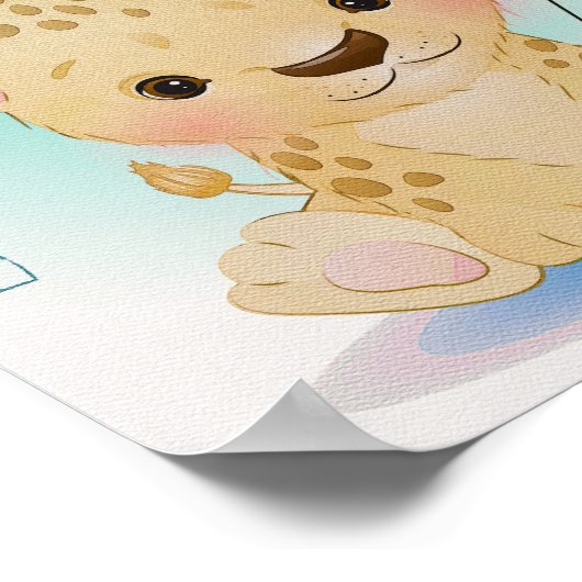 タイガーキッズルームポスターサファリ子供部屋プリント ポスター (角)