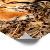 タイガーキャットプリントカスタムーによる記念日のパーソナライズ ポスター (角)