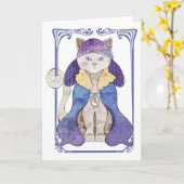 タイガーキャット カード (黄色い花)