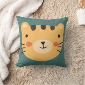 タイガーキュートグリーン子供部屋ベビールーム クッション (ブランケット)