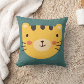 タイガーキュートグリーン子供部屋ベビールーム クッション (ブランケット)