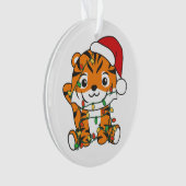 タイガークリスマスウィンターアニマルズホリデータイガース オーナメント (正面)