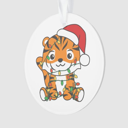 タイガークリスマスウィンターアニマルズホリデータイガース オーナメント (正面)