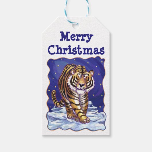 タイガークリスマスギフトタグ ギフトタグ (正面)