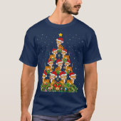 タイガークリスマスツリー贈呈サンタハットタイガークリスマス Tシャツ (正面)