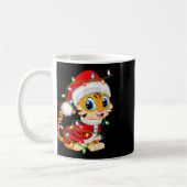 タイガークリスマス照明サンタコスチュームタイガークリスマス コーヒーマグカップ (左)