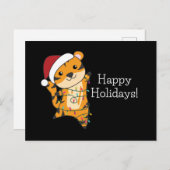 タイガークリスマス雪の冬の動物タイガーポストカード ポストカード (正面/裏面)