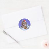 タイガークリスマス ラウンドシール (封筒)