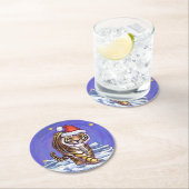 タイガークリスマス ラウンドペーパーコースター (インサイチュ)