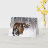 タイガーグリーティングカード カード (黄色い花)