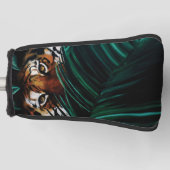 タイガーグリーンジャングル葉 ゴルフヘッドカバー (正面)