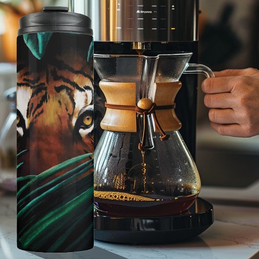 タイガーグリーンジャングル葉 タンブラー