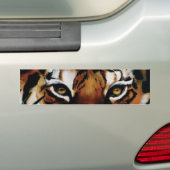 タイガーグリーンジャングル葉 バンパーステッカー (車上)