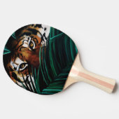 タイガーグリーンジャングル葉 卓球ラケット (横)