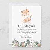 タイガーグリーンフローラサンキューカード 招待状 (正面)