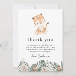 タイガーグリーンフローラサンキューカード 招待状