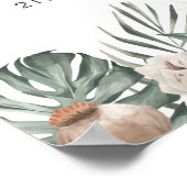 タイガーグリーンフローラ誕生日ウェルカムポスター ポスター (角)