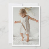 タイガーグリーンリーフローラフォト誕生日招待状 招待状 (裏面)