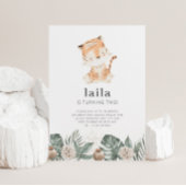 タイガーグリーンリーフローラ誕生日招待状 招待状