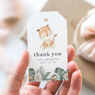 タイガーグリーンリーフローラ誕生日 ギフトタグ