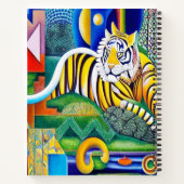 タイガーコンテンポラリーアート – 人目を引く装飾 ノートブック (裏面)