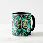 タイガーコーヒーマグカラフル- Tiger Eyes Cup マグカップ (正面右)