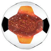 タイガーサッカーランニングボール銀河系星空の夜 サッカーボール (回転)