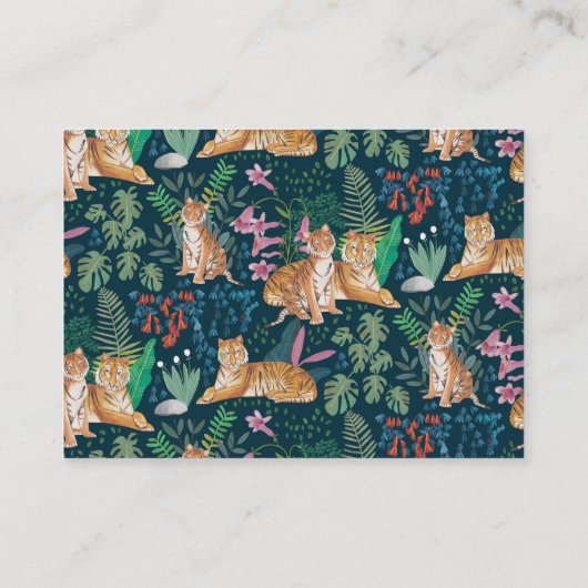 タイガーサファリ赤ちゃんシャワーおむつラッフルエンクロージャー エンクロージャーカード (裏面)