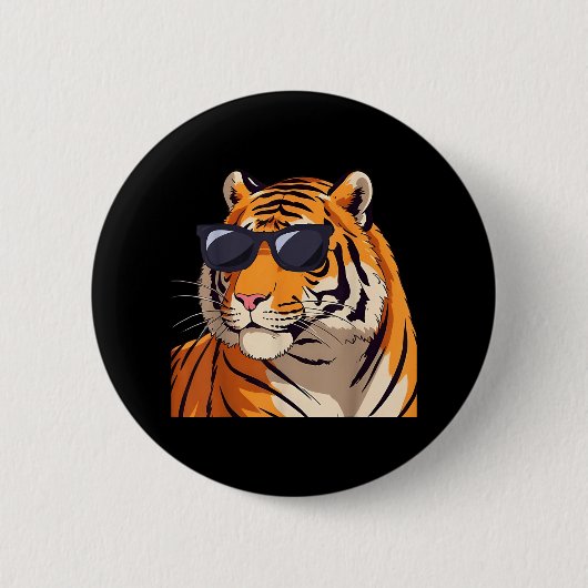 タイガーサングルス誕生日衣装パジャマキッズ幼児 缶バッジ (正面)