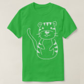 タイガーシルエットかわいい野生動物の動物サファリプレミ Tシャツ (デザイン正面)