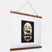 タイガーシルエットウォールアート 吊り下げ型タペストリー (傾斜あり)