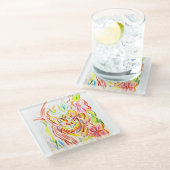 タイガージャングルの夏 ガラスコースター (アングル)