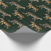 タイガースとヒョウon Green ラッピングペーパー (角)