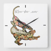 タイガースの永遠の踊り スクエア壁時計 (正面)