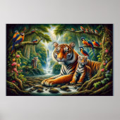タイガースの自然絵を描モーメント ポスター (正面)