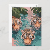 タイガースイン水中競技アドベンチャー ポストカード (正面/裏面)