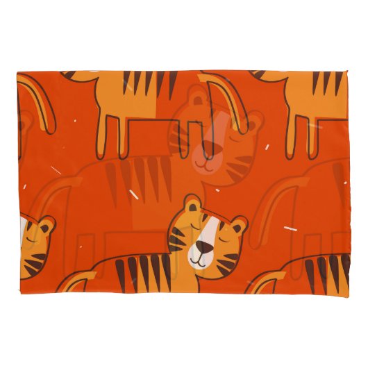 タイガースカラフル手引きデコール 枕カバー (正面)