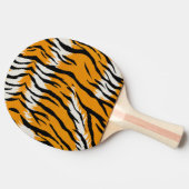 タイガースキンアニマルプリントパターンデザイン 卓球ラケット (横)