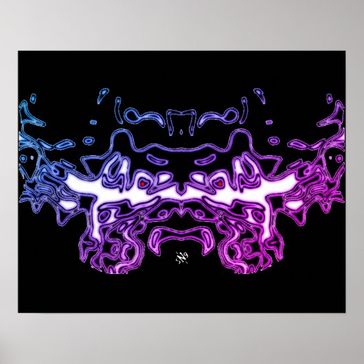 タイガースケッチ（白3） ポスター (正面)