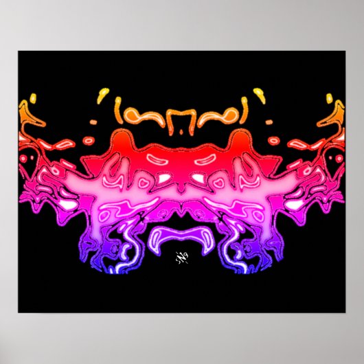 タイガースケッチ（黄色2） ポスター (正面)