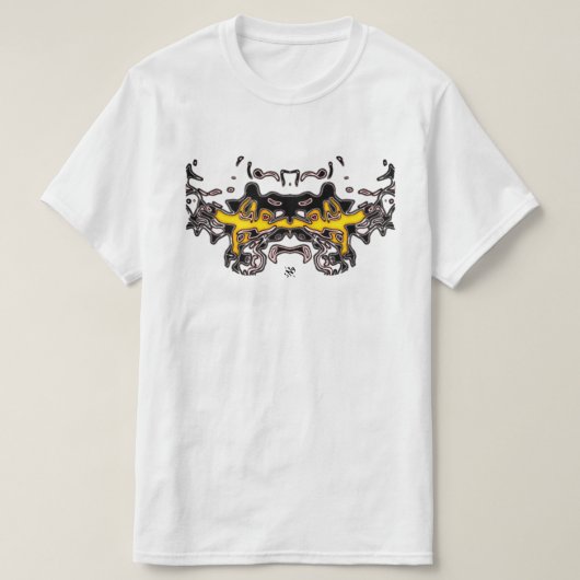 タイガースケッチ(黄色4) Tシャツ (デザイン正面)