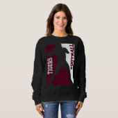 タイガースサッカーシルエットタックルマルーンホワイトロフ スウェットシャツ (正面フル)