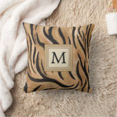 タイガースタイリッシュプリントワイルドキャットサファリモノグラム クッション (ブランケット)