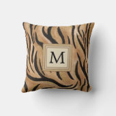 タイガースタイリッシュプリントワイルドキャットサファリモノグラム クッション (裏面)