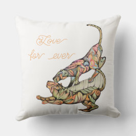 タイガースダンスラブフォーエバー装飾用クッション アウトドアクッション