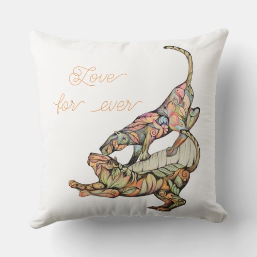 タイガースダンスラブフォーエバー装飾用クッション アウトドアクッション (裏面)