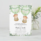 タイガースツインズグリーンリー男女兼用ベビーシャワー 招待状 (スタンド正面)