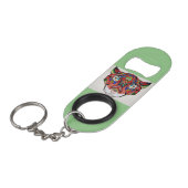 タイガーステンレス鋼ボトルオープナー キーホルダー栓抜き (正面アングル)